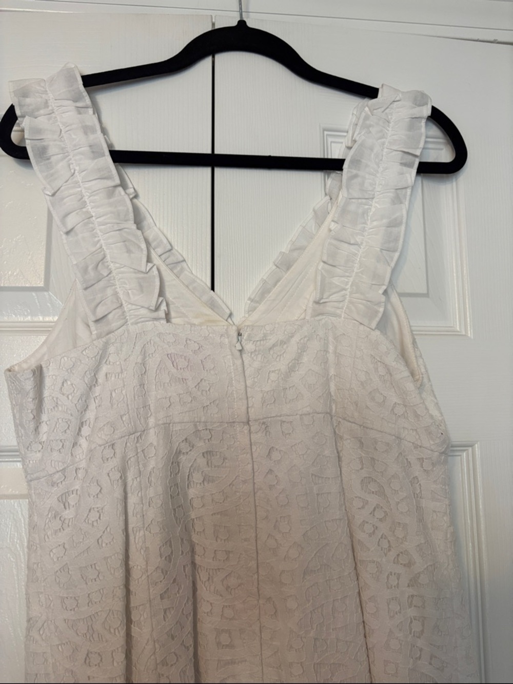 Lilly Pulitzer White Ruffled Strap Eyelet Dress - Picture 3 of 3